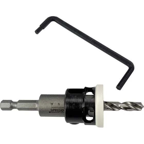 SPREHN Forsænker 15mm 90° m/dybdestop + 4,5mm bor