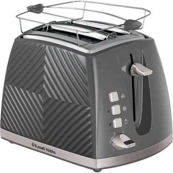 Russell Hobbs Groove Brødrister 2 skiver, 850 W - Grå