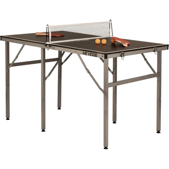 My Hood Bordtennis Mini Alu 125x75 - Sort, sammenklappelig