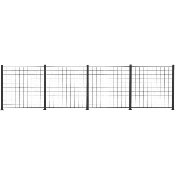 Hortus Espalier 4 fag 100x100 cm inkl. 5 alustolper - Antracitgrå