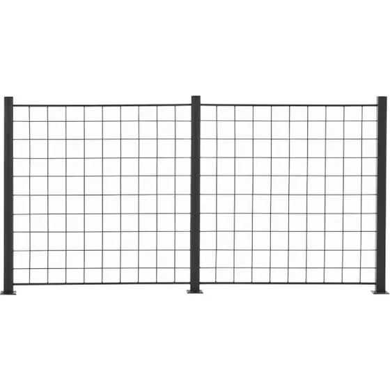 Hortus Espalier 2 fag 100x100 cm inkl. 3 alustolper - Antracitgrå