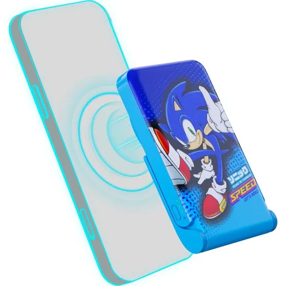 Sonic Magnetic 5000 mAh Trådløs Powerbank - Blå