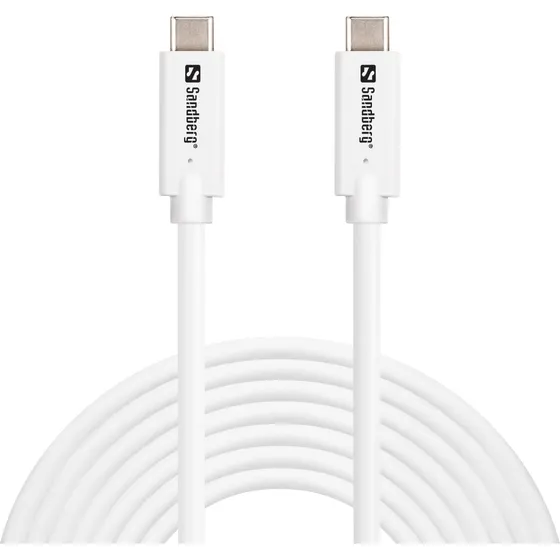 Sandberg USB-C til USB-C kabel, 100W, 5m, USB 3.2 Gen2