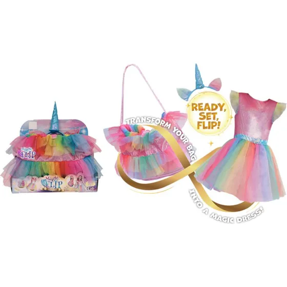 Magic Flip Enhjørning & Fe Kostume 110-116 cm