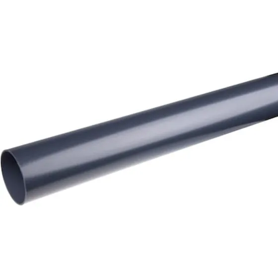 Plastmo nedløbsrør Ø75 mm grafit 6 m