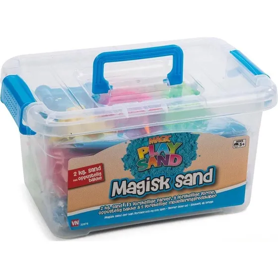Artkids Magisk Sand 2kg - 3 farver med kuffert og forme