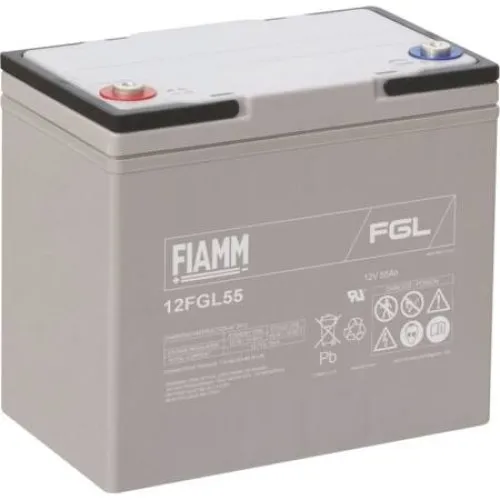FIAMM 12V 55Ah Bly-akkumulator - Long Life 10 års udgave