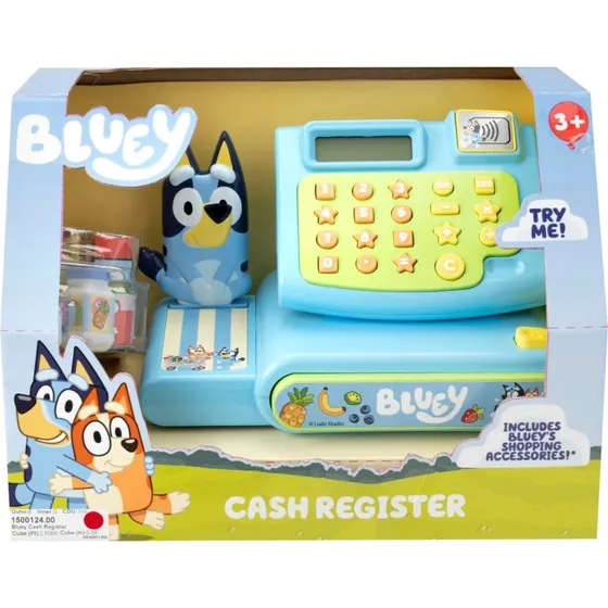 Bluey Kasseapparat med Tilbehør - Rolleleg & Læring