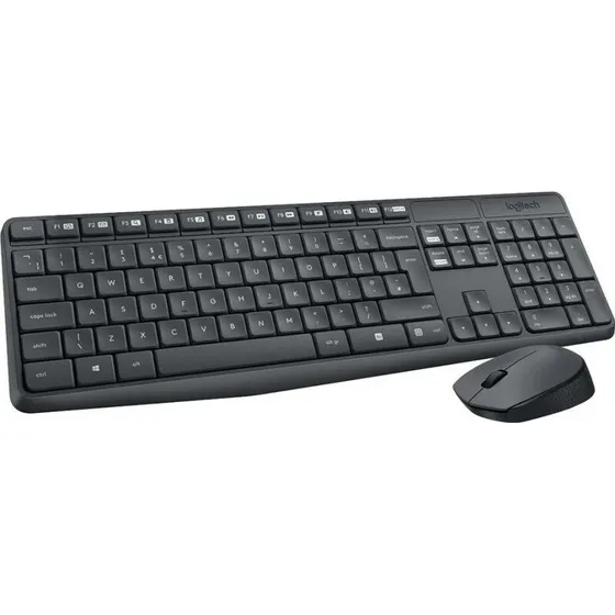 Logitech MK235 Trådløs Tastatur & Mus - Nordisk, Grå