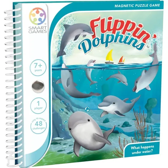 SmartGames Magnetisk Rejsepuslespil - Flippin' Dolphins (Nordisk)