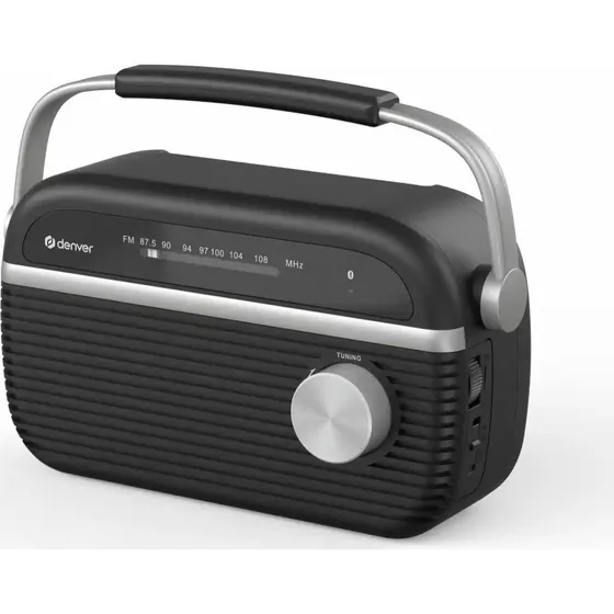 Denver TRB-67B FM-radio med Bluetooth og 10W lyd - Sort