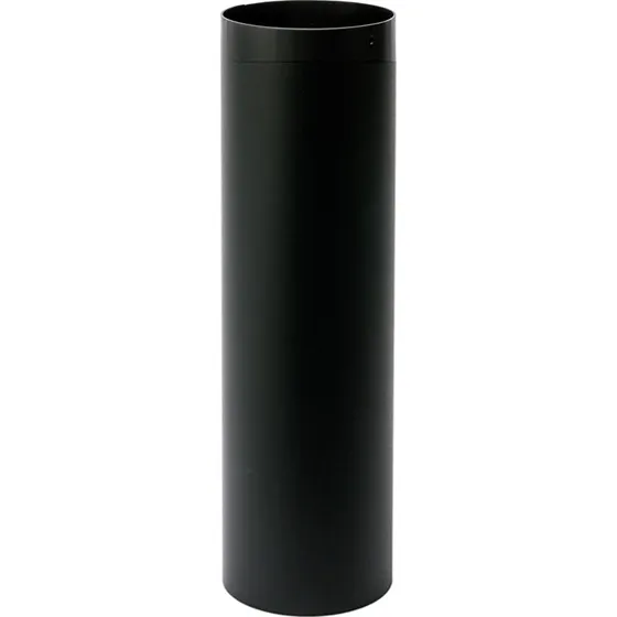 Metalbestos røgrør 150 mm x 1500 mm, sort stål