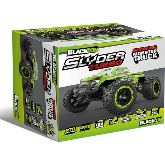 BlackZon Slyder MT Turbo 1:16 4WD Brushless - Grøn