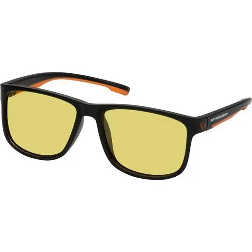 Savage Gear Savage1 Polarized Solbriller - Sort med gule linser