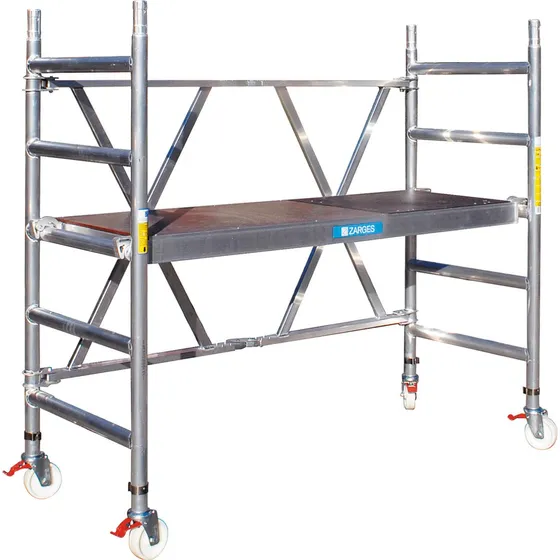 Zarges Foldestillads 1,55 m - 0,75 x 1,80 m i aluminium