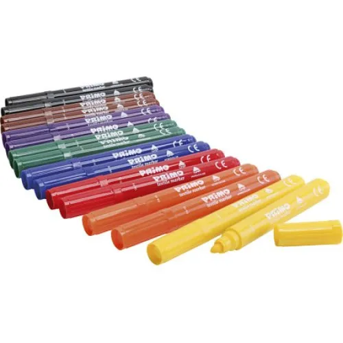 PRIMO Tekstiltuscher, assorterede farver, 12x8 stk.