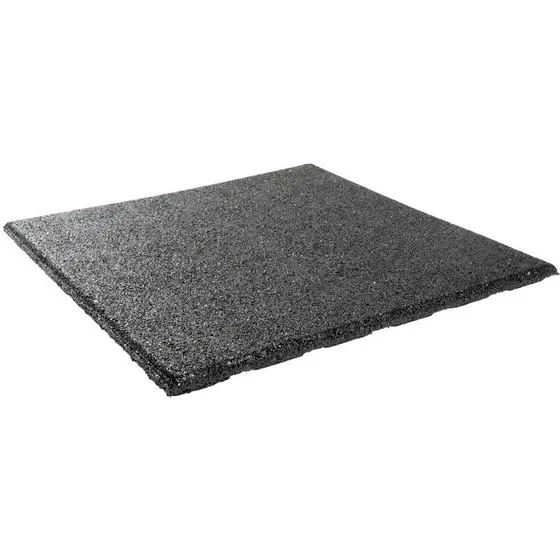 Gummiflise 40x40x2,5 cm, sort