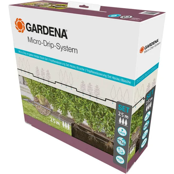 Gardena Micro-Drip hæk-/busksæt 3 stk, 25 m