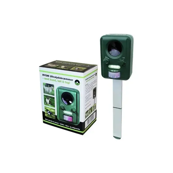 Ryom Ultralydskræmmer med solcelle, sensor og blitz - 228-354-08
