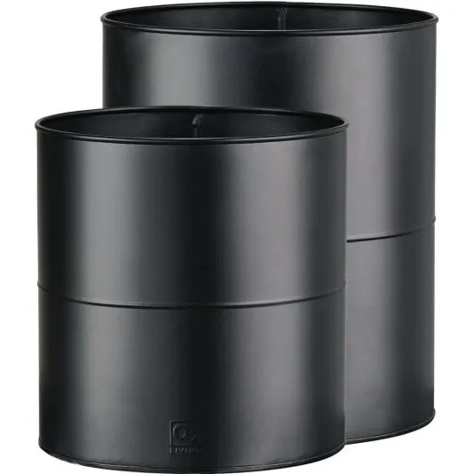 A2 Living blomsterspande 2 stk. sort – Ø27/29 x H28/35 cm