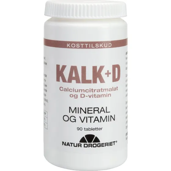 Natur Drogeriet Kalk + D - 90 tabletter