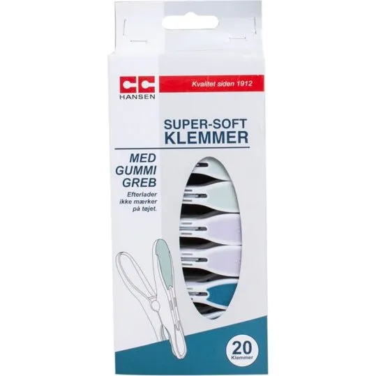 CC Hansen Super-soft Tøjklemmer - 20 stk