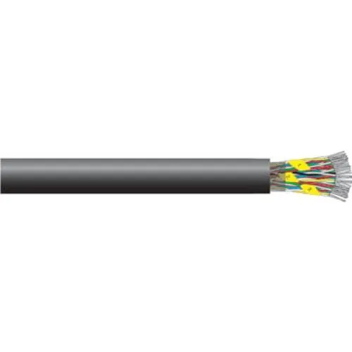 Vaselinekabel 10X2X0,7 mm2 skærmet sort - afmåling