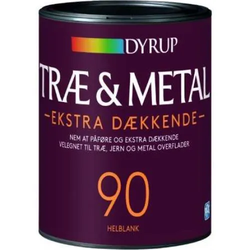 Dyrup Træ & Metal 90 Ekstra Dækkende Hvid - 0,75L