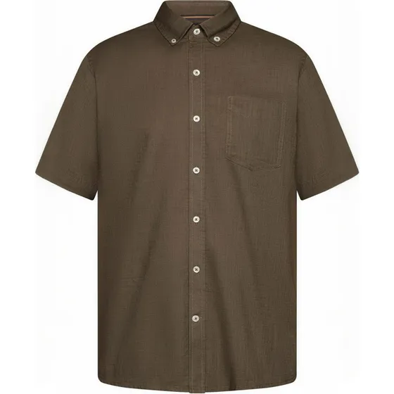 Signal GismoSi Skjorte i brun melange med button-down krave