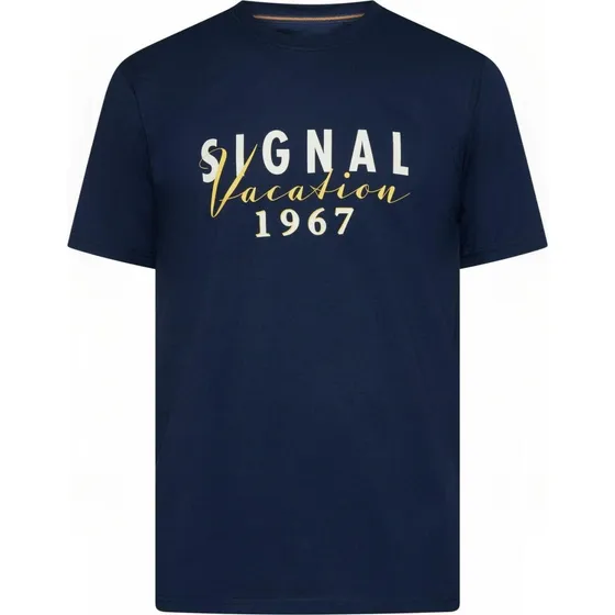 Signal FinnSi Blå T-shirt med logoprint