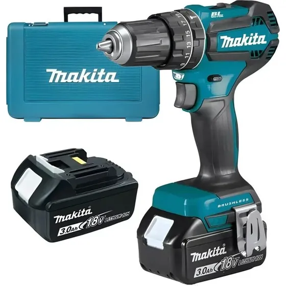 Makita DHP485RFE 18V slagboremaskine 2x3Ah (kulfri)
