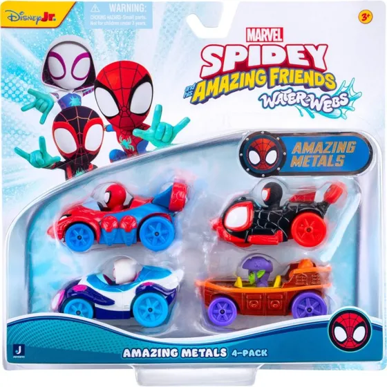 Marvel Spidey Amazing Metals 4-pak – Water‑Webs køretøjer