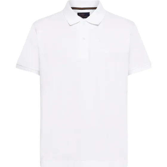 Signal Nicky Polo T-shirt i hvid med kviltede detaljer