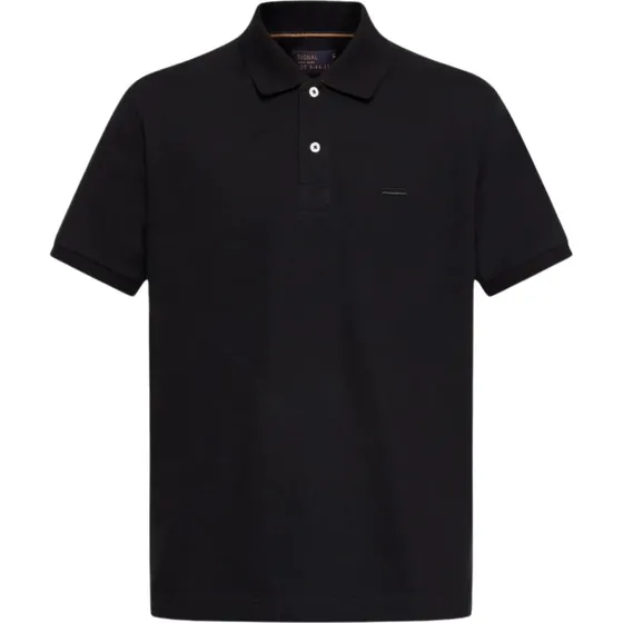 Signal Nicky Polo T-shirt i sort med kviltet søm