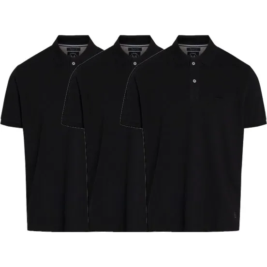 Signal Nicky Organic Polo - 3-pak - Sort - L