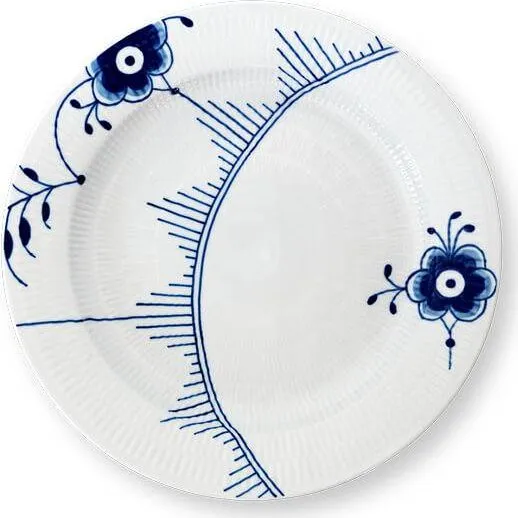 Royal Copenhagen Blå Mega Riflet fad, 33 cm