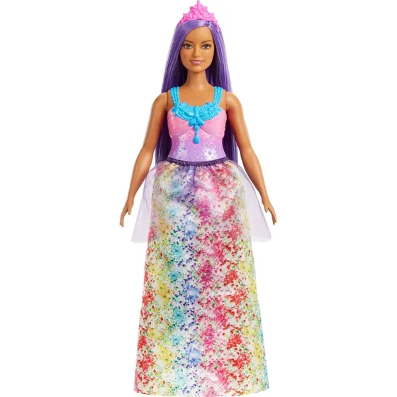 Barbie Dreamtopia Prinsessedukke - Lilla Hår (Curvy)
