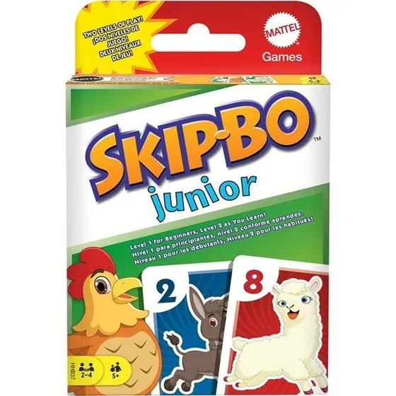 Skip-Bo Junior – Dyr (børnevenligt kortspil)