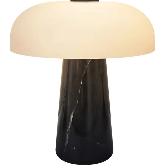 Dtfp Glossy genopladelig bordlampe, sort marmor