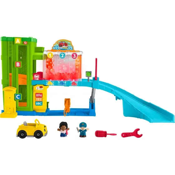 Fisher-Price Little People Bilvask & Værksted med Lys og Musik