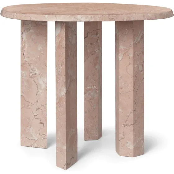 Ferm Living Taula Sidebord Rose Marmor Ø54,4 cm