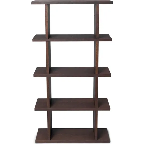 Ferm Living Kona Bogreol 1x4 - Mørkbejdset Eg