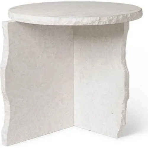 Ferm Living Mineral Sculptural Table - Bianco Curia Marmor