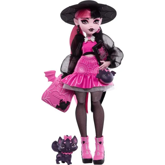 Monster High Dukke Draculaura med kæledyr