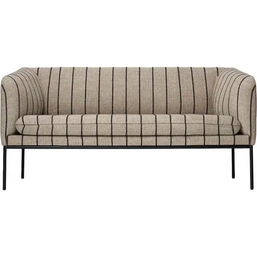 Ferm Living Turn 2-personers sofa - Pasadena Sand/Sort