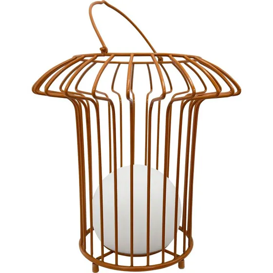 Dyberg Larsen Basket genopladelig udendørs lanterne, orange