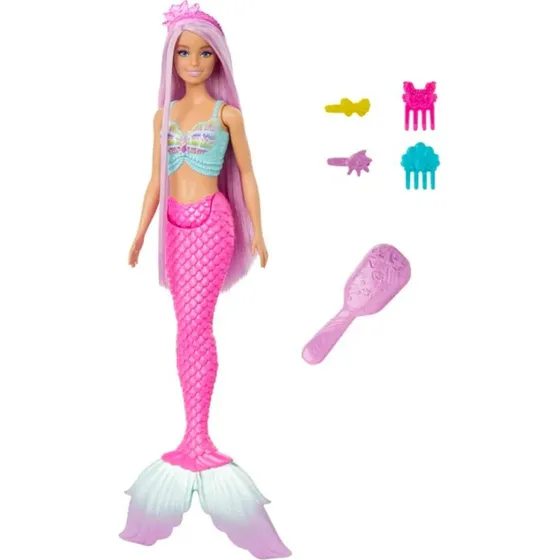 Barbie Touch of Magic - Havfrue med langt pink hår