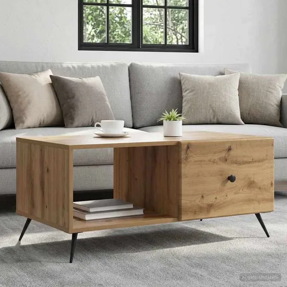 vidaXL Sofabord Artisan-eg 90 x 50 x 40 cm