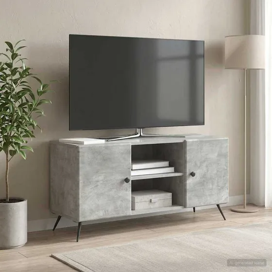 vidaXL TV-skab 102 x 34,5 x 50 cm - Betongrå