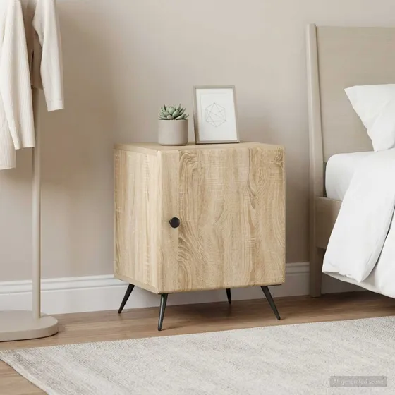 vidaXL Natskab 2 stk. Sonoma-eg 43 x 34,5 x 50 cm